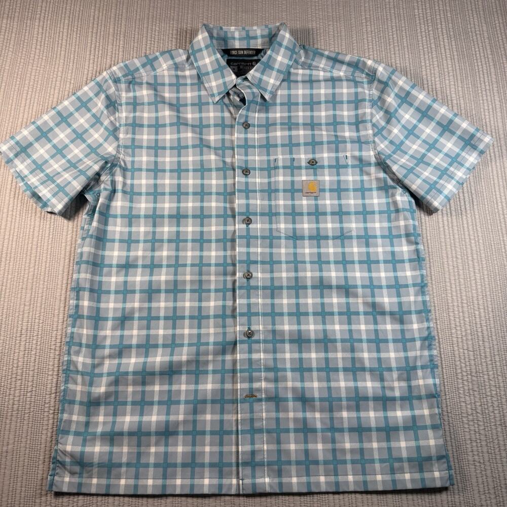 Carhartt Shirt Force Sun Defender Workwear Hipster L Mens M Preppy Normcore